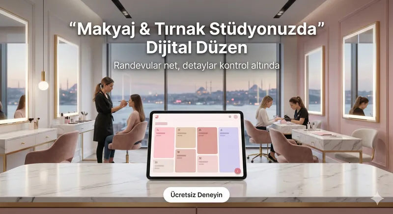 Makyaj ve tırnak randevu planlamasını anlatan görsel